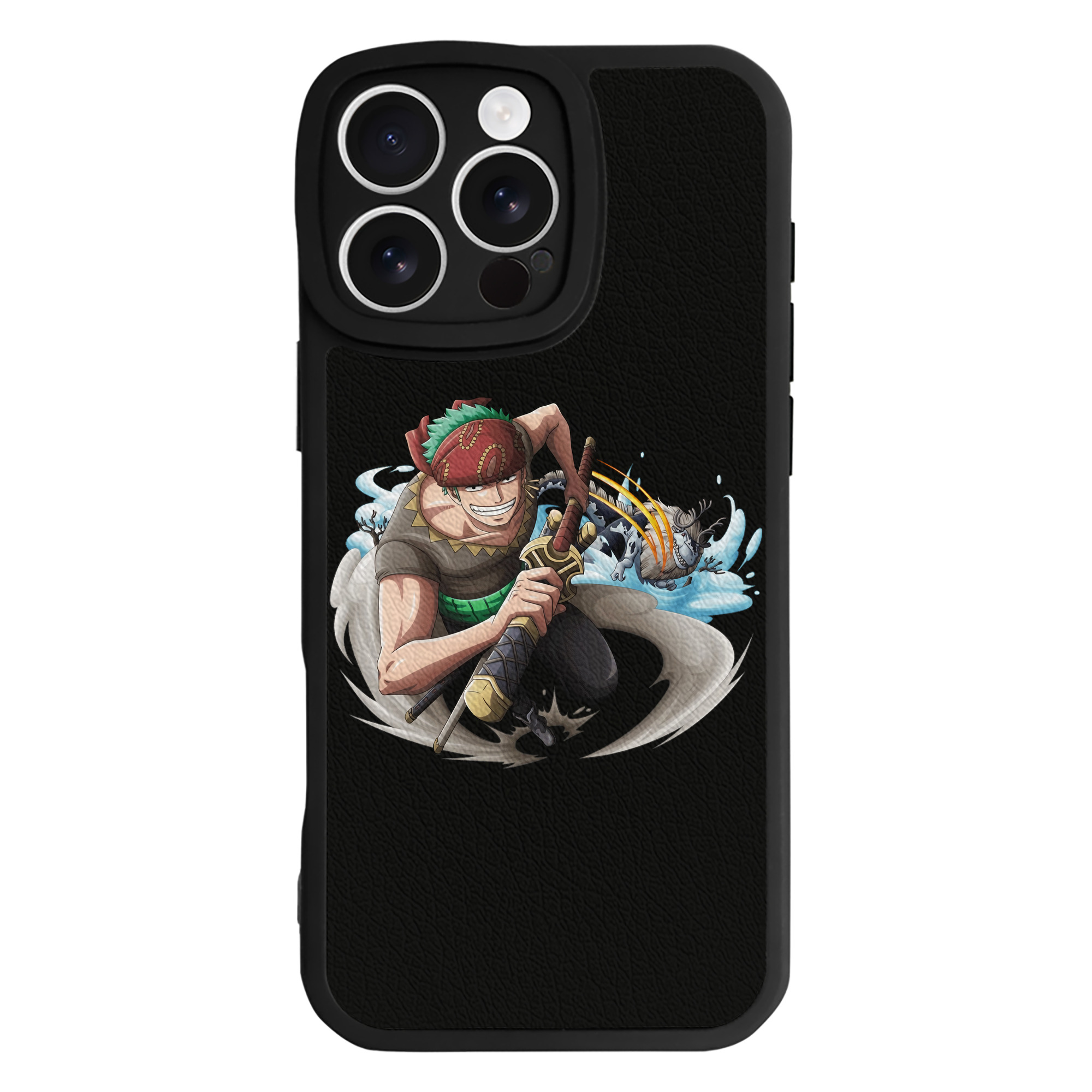 （画像用） ワンピース ロロノア・ゾロ ONE PIECE Roronoa Zoro 【iPhone 16シリーズ対応】シリコンスマホケース（レザー調） 材質：シリコン